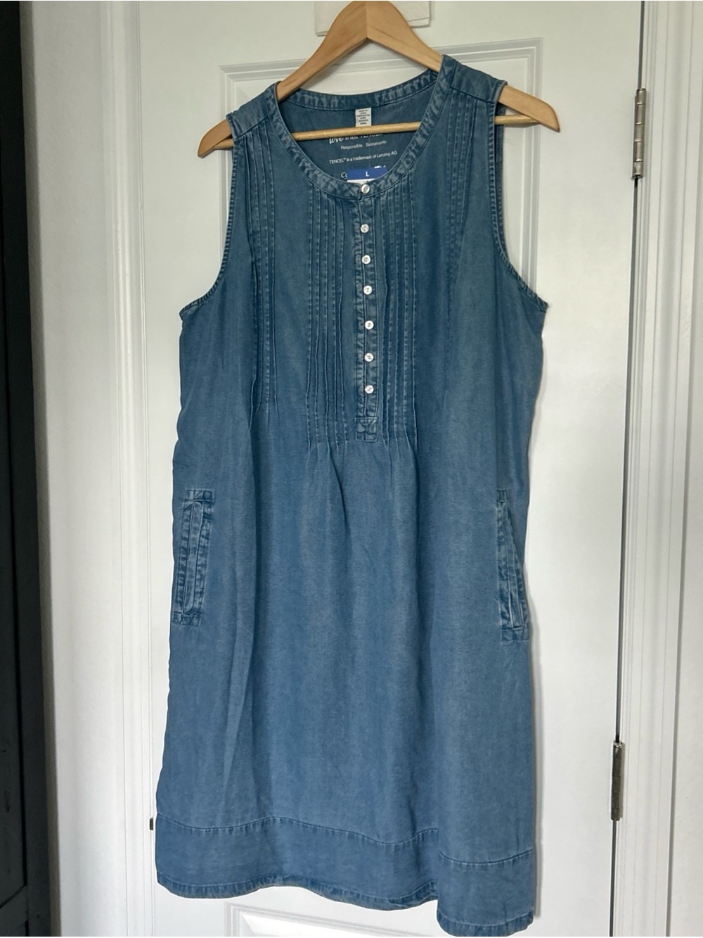 Coldwater Creek Women's Tencel Dress Blue- NWT Size Large